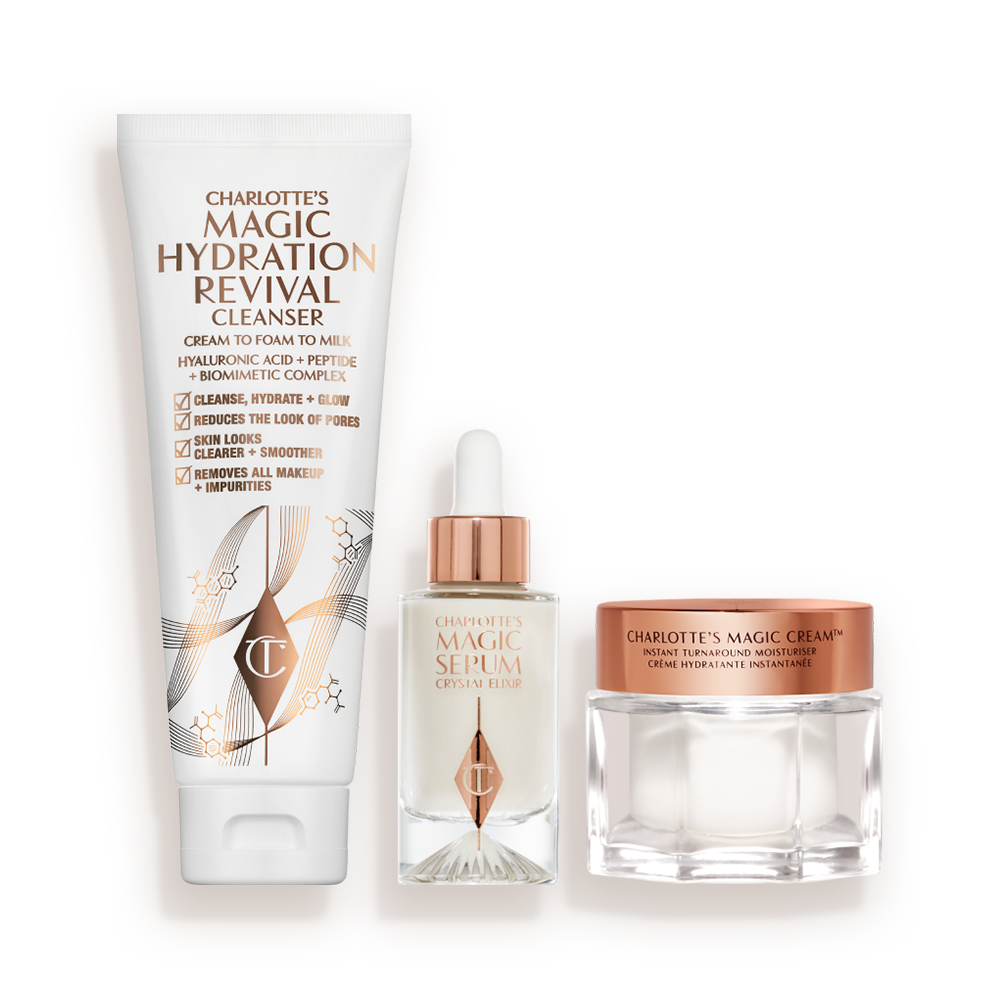 Charlotte&#x27;s 3-Step Magic Skin Routine packaging