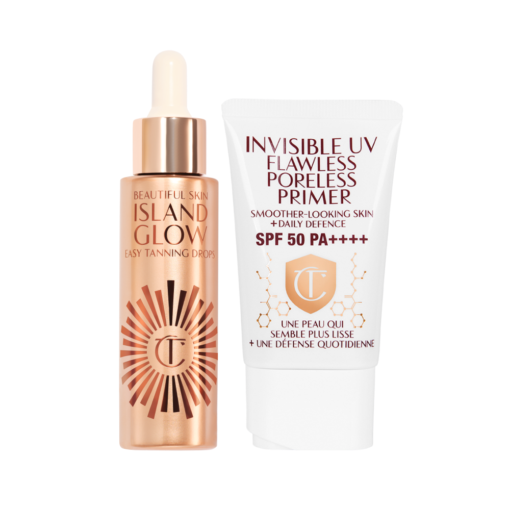 Protect, Supercharge + Glow Duo: Tanning Drops & Spf Primer
