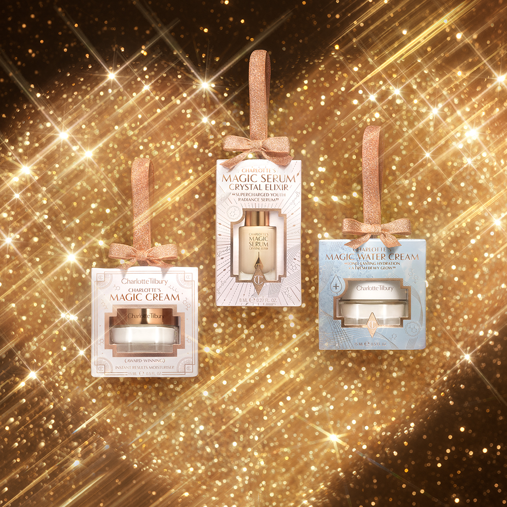 Beauty bauble skincare gifts with ribbon loops