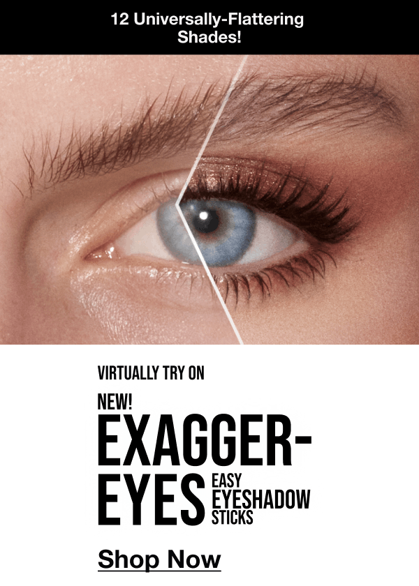 Virtually Try On NEW! EXAGGER-EYES EASY EYESHADOW STICKS! <SHOP NOW>