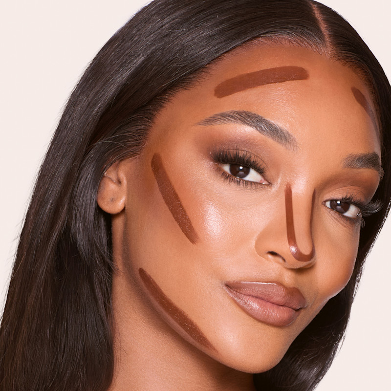 how to blend contour on the jawline