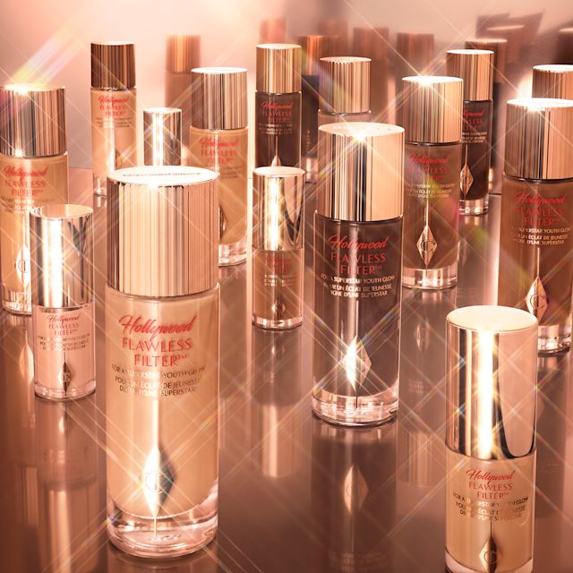 Full and travel-sized versions of Charlotte Tilbury's Hollywood Flawless Filter illuminator