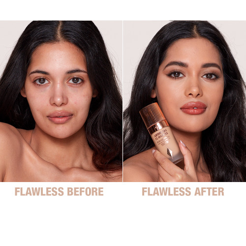 Airbrush Flawless Foundation 7.5 neutral before and after