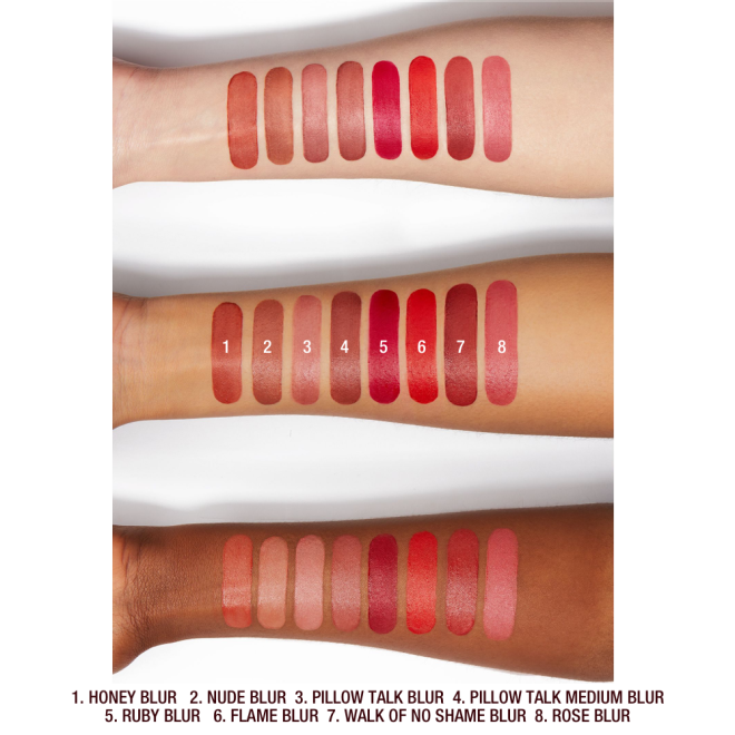 Airbrush Flawless Lip Blur collection arm swatches