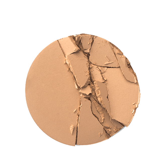 Swatch of a sandy brown powder bronzer.