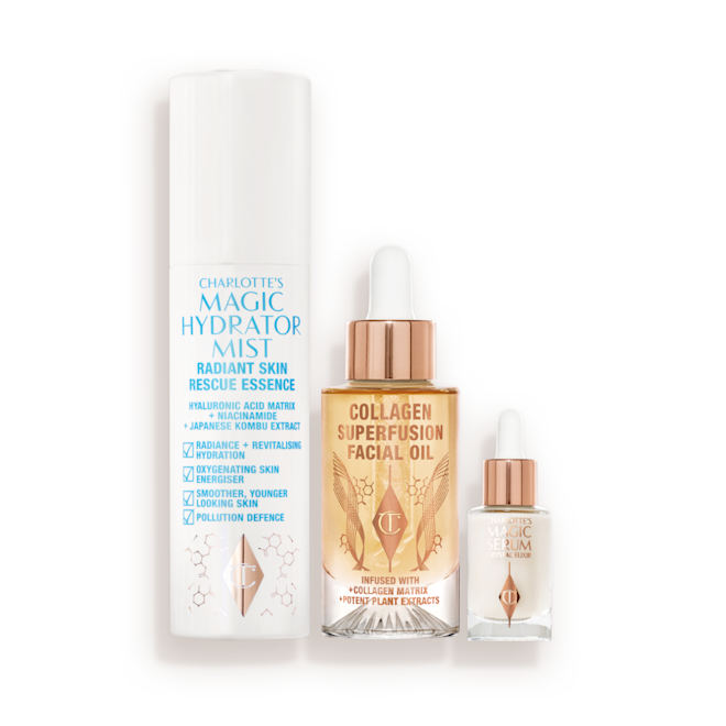 FACE OIL+ HYDRATOR MIST + SERUM PACKSHOT FACE OIL+ HYDRATOR MIST + SERUM PACKSHOT