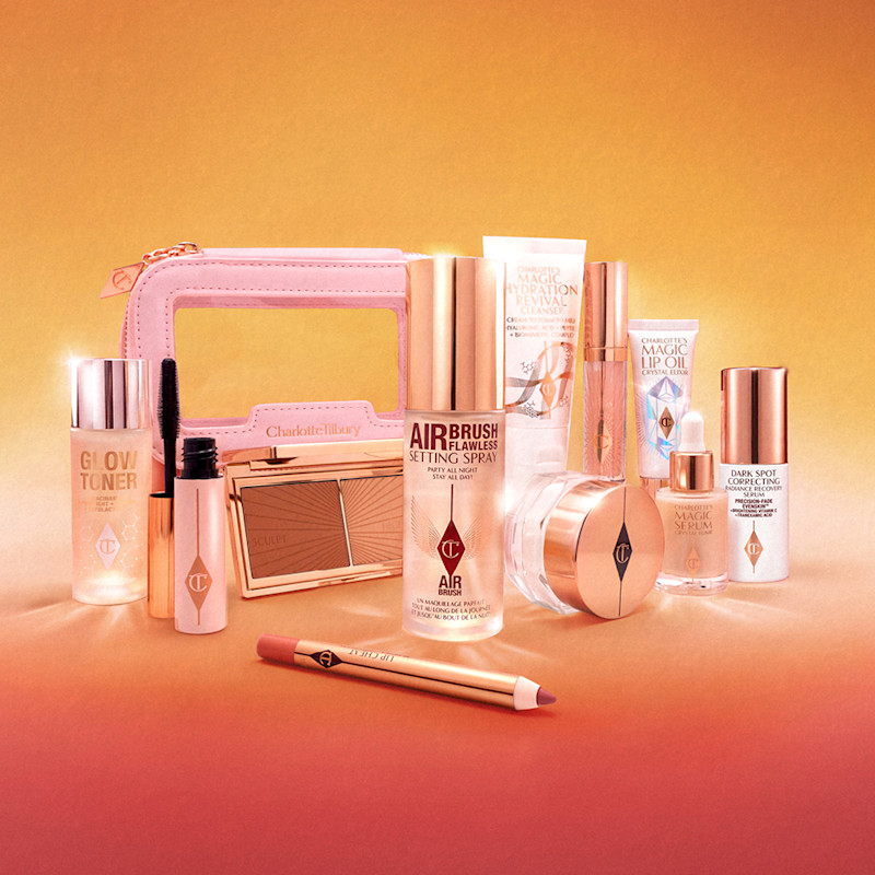 Mini Glow + Go Travel Beauty Bag holiday makeup skincare