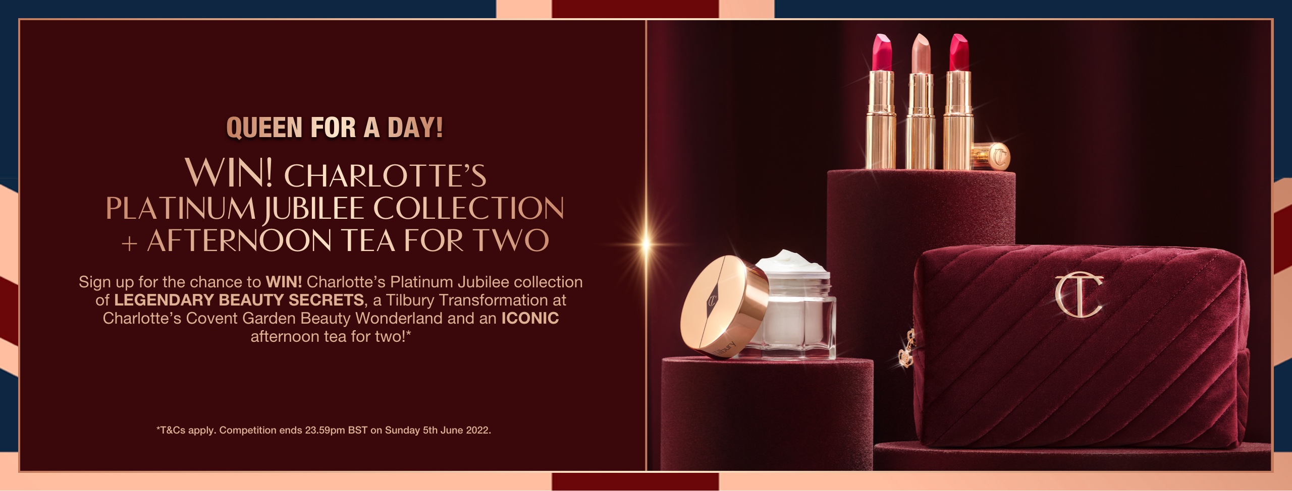 Win Charlotte-s Platinum Jubilee Collection and afternoon tea for two mb
