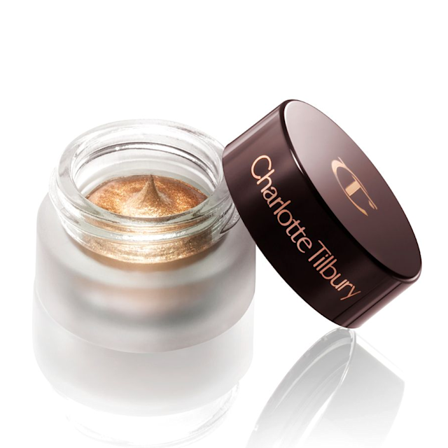 Eyes to Mesmerise cream eyeshadow pot in Amber Gold, a warm, golden shade