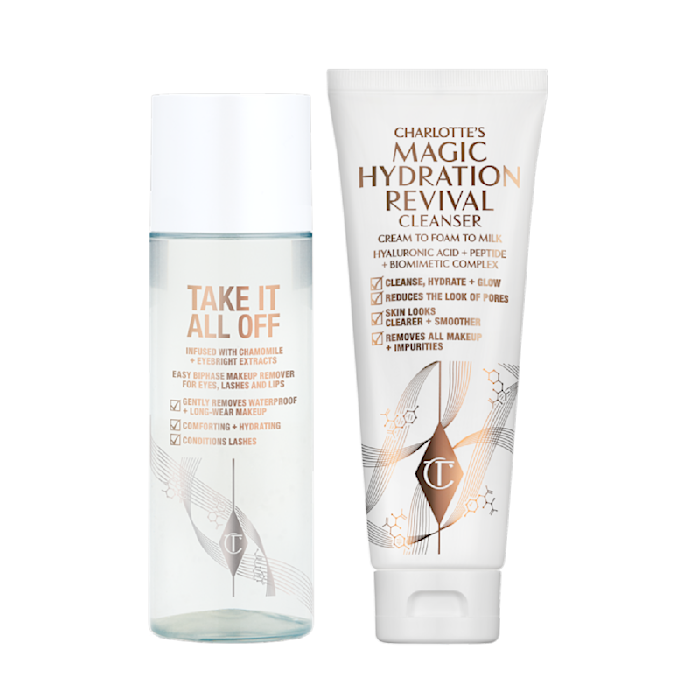 Magic Hydrating Cleansing Duo with makeup remover and foam cleanser for a fresh double cleanse