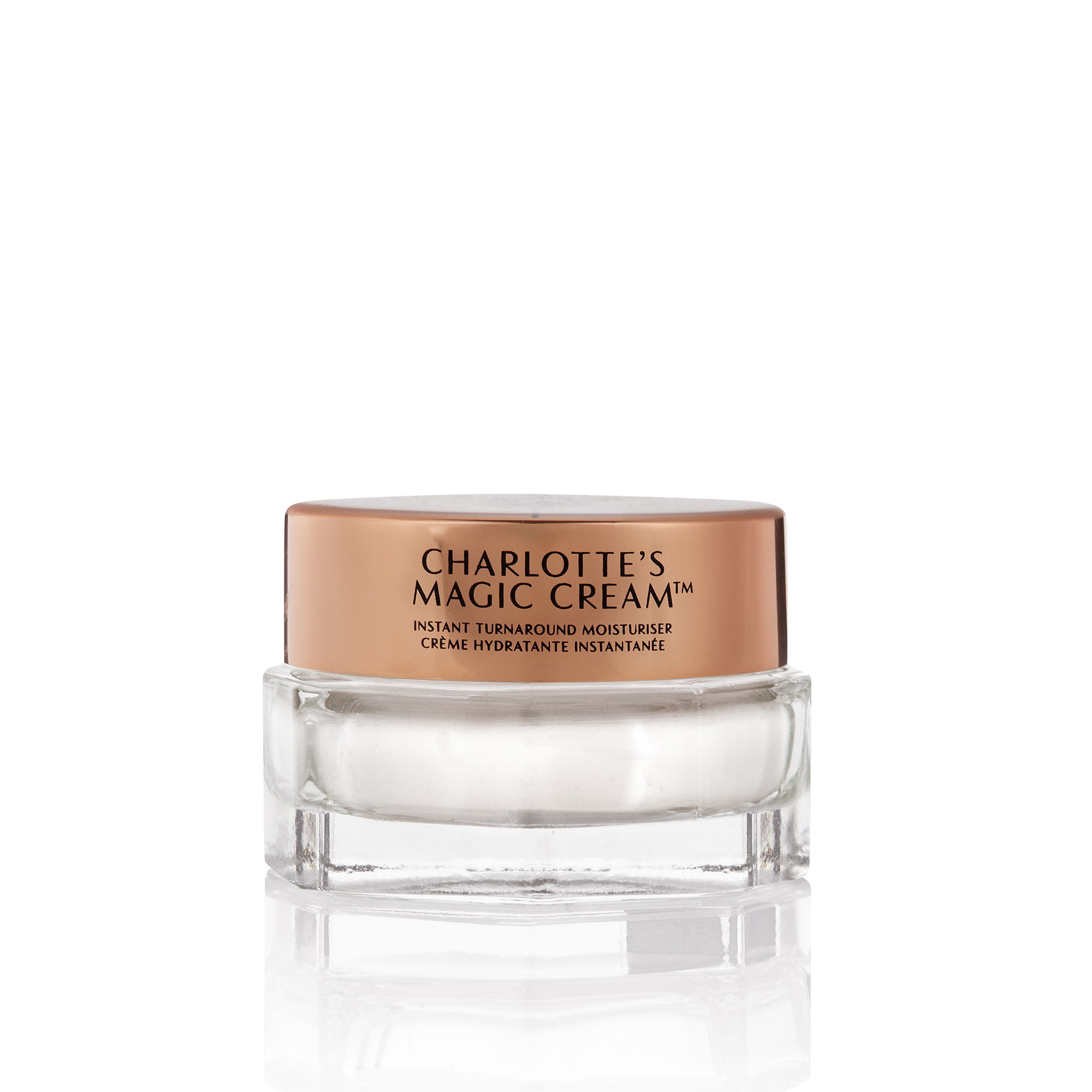 Charlotte's Magic Cream Instant Turnaround Moisturiser 15ml Reisegröße Glas Tiegel packshot  