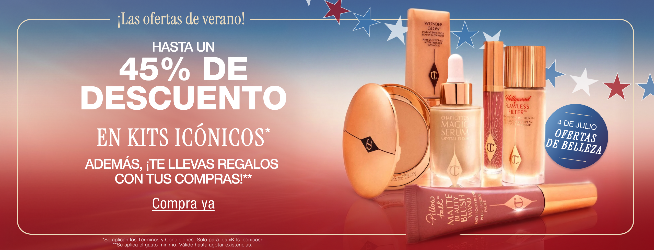 Ofertas en productos de belleza  Take it all off Hasta un 45% de descuento Kits Icónicos*  Y regalos con tus compras**