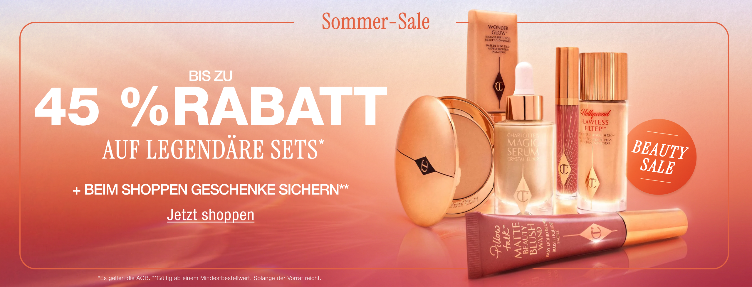 Beauty-Sale  Sommer-Sale Bis zu 45 % Rabatt auf legendäre Sets*  + kostenlose Geschenke beim Shoppen**  <JETZT SHOPPEN>
