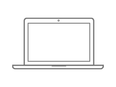 Illustration of a grey-coloured laptop.