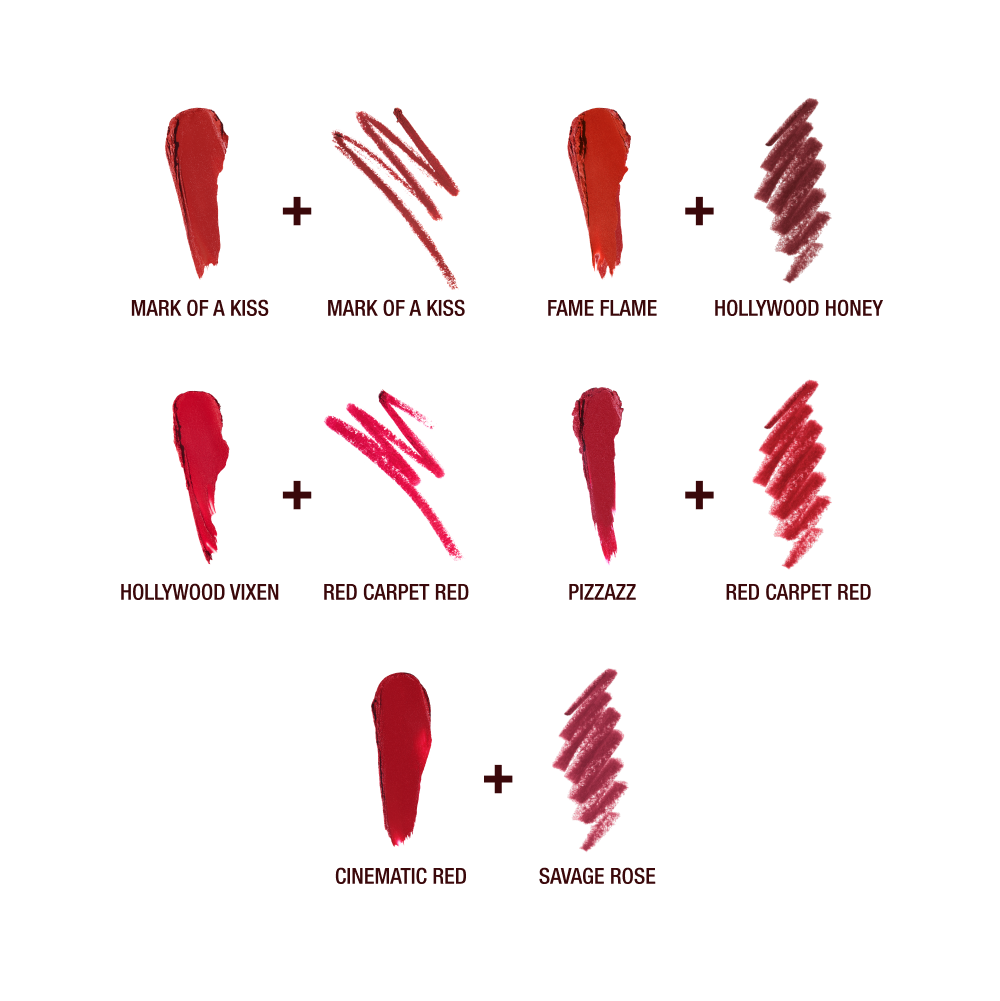 Red Lip Kit - Lipstick and Lip Cheat swatches