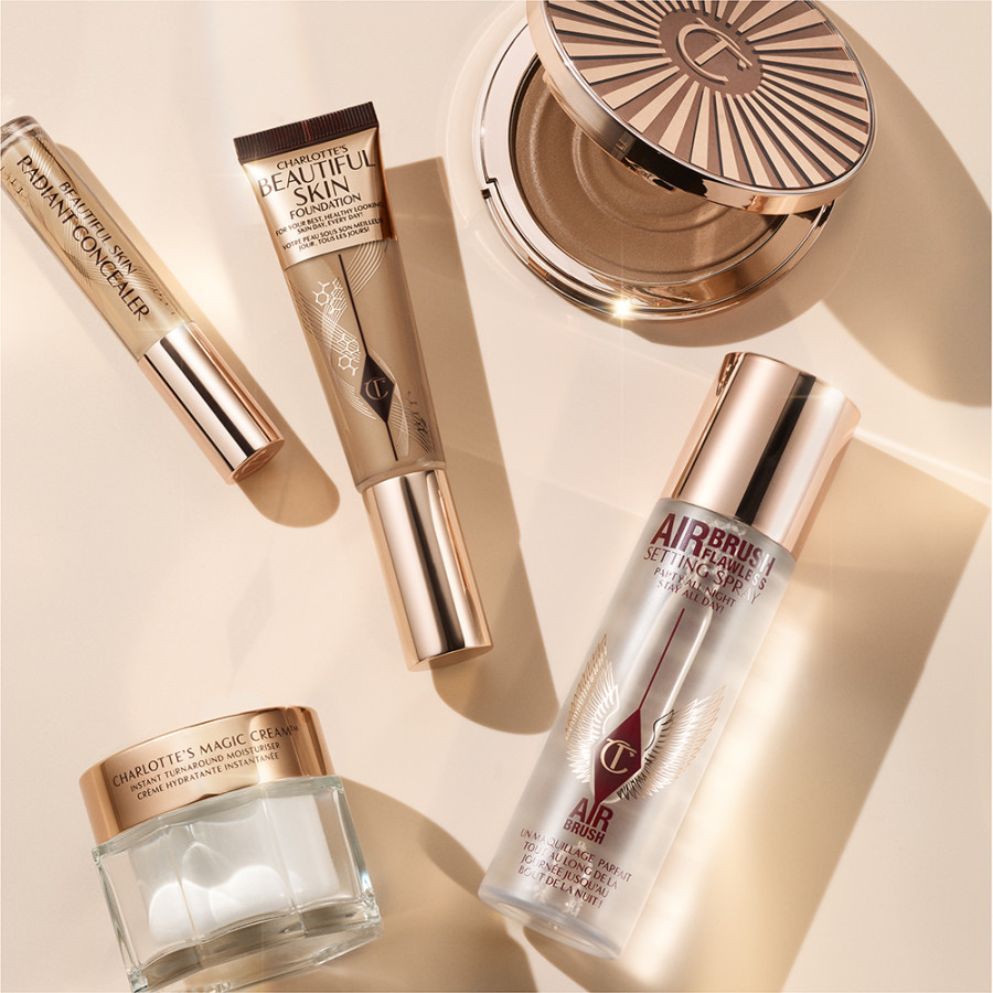 Charlotte's complexion products including Airbrush Flawless Setting Spray