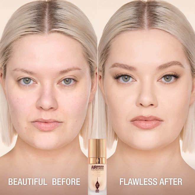AIRBRUSH FLAWLESS FOUNDATION BEFORE AND AFTER 2 NEUTRAL AIRBRUSH FLAWLESS FOUNDATION BEFORE AND AFTER 2 NEUTRAL