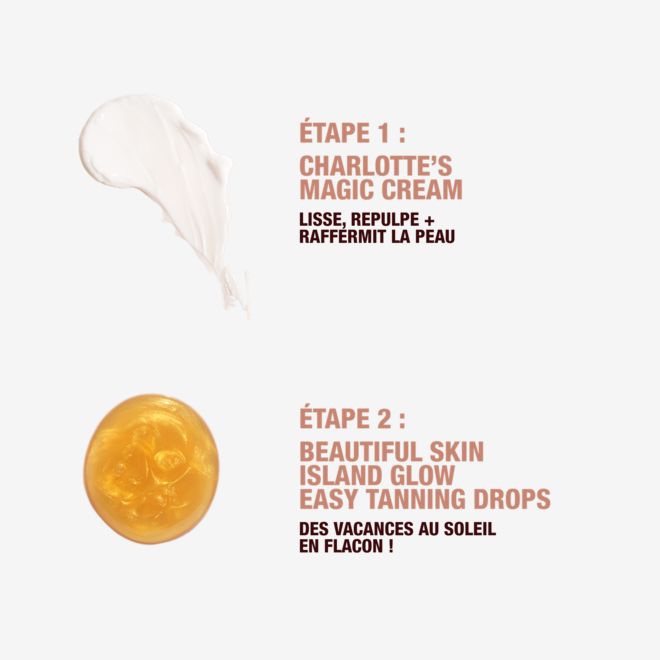 FR GLOWDROPS+MC-ROUTINE Beautiful Skin Island Glow Drops and Magic Cream swatch