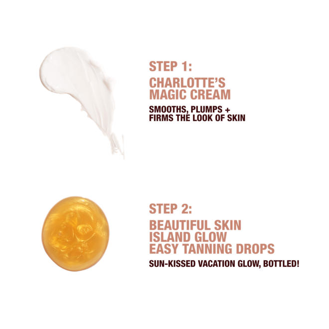 Beautiful Skin Island Glow Drops and Magic Cream swatch Beautiful Skin Island Glow Drops and Magic Cream swatch