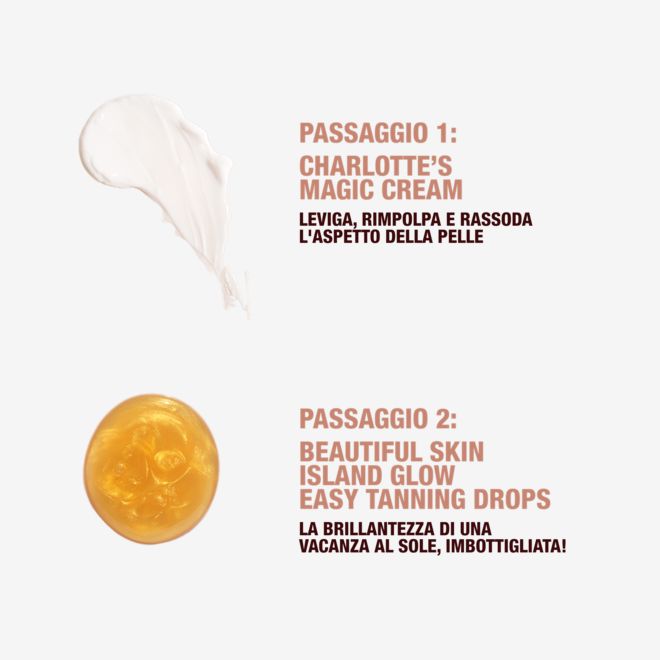 IT GLOWDROPS+MC-ROUTINE Beautiful Skin Island Glow Drops and Magic Cream swatch