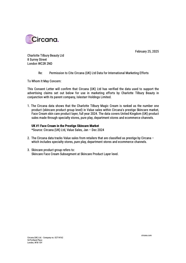 Magic Cream -1 Claim Consent Letter