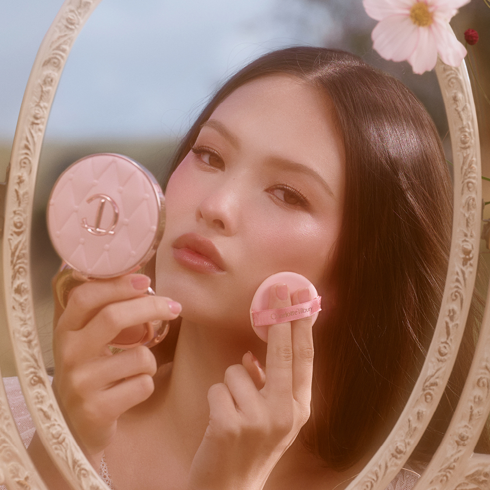 Pillow Talk Beautifying Cushion Foundation: Hydrating Refillable Cushion Foundation Model May-Li