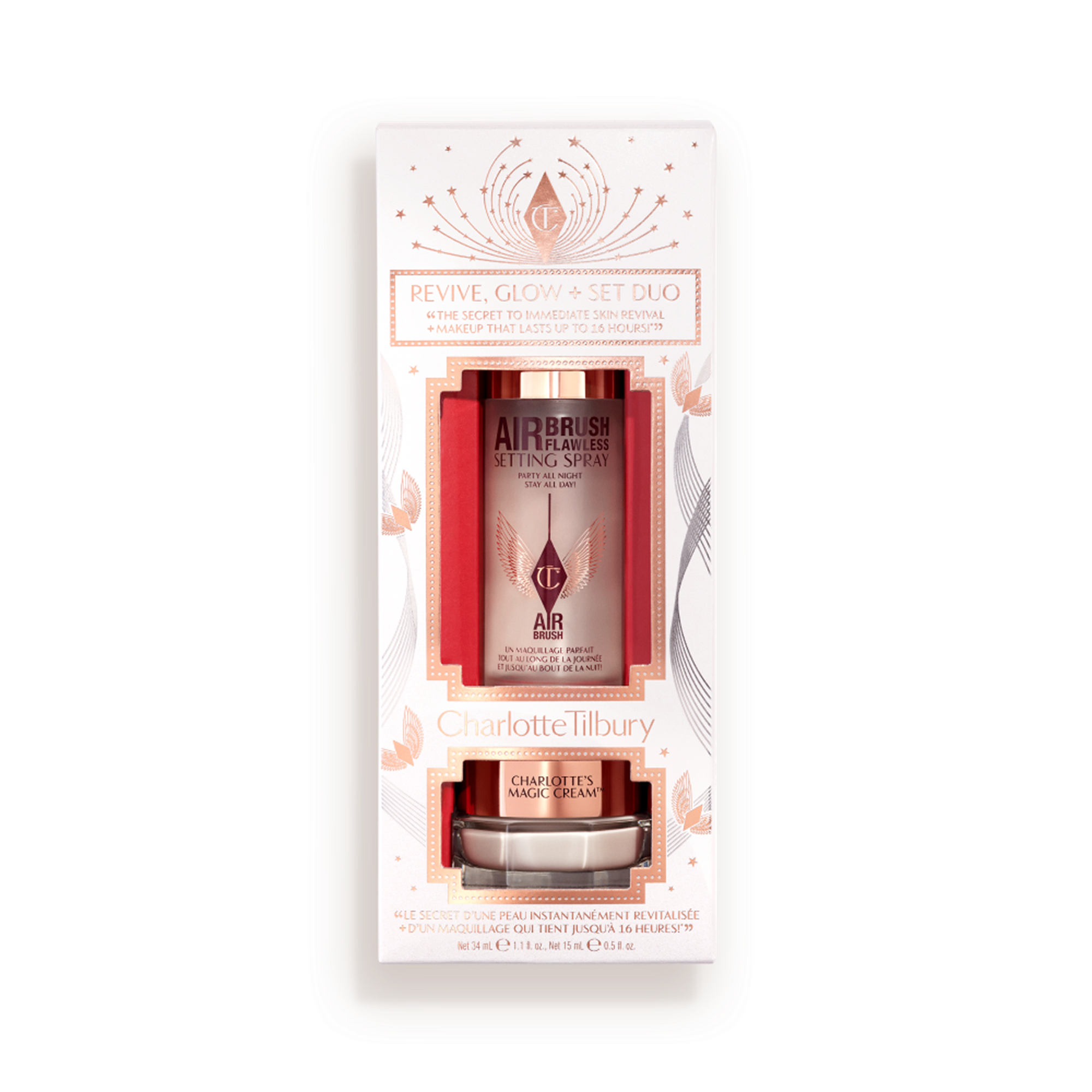 Packshot of box REVIVE, GLOW + SET DUO