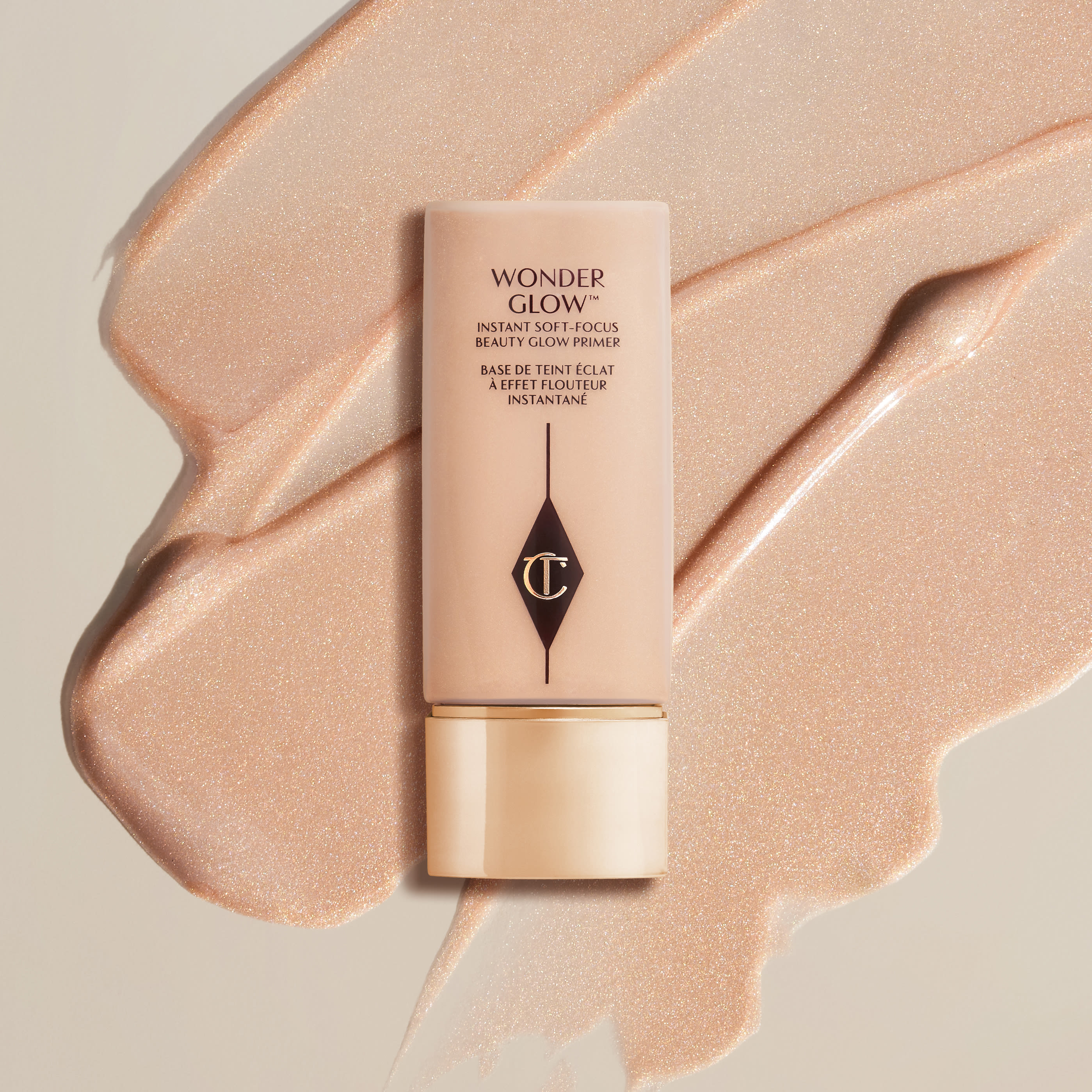 Wonderglow is Charlotte's luminous face primer that preps the skin for makeup while enhancing your glow