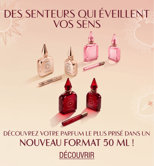 DES SENTEURS QUI ÉVEILLENT VOS SENS DÉCOUVREZ VOTRE PARFUM LE PLUS PRISÉ DANS UN NOUVEAU FORMAT 50 ML !