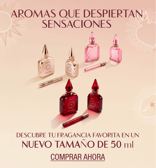 AROMAS QUE DESPIERTAN SENSACIONES DESCUBRE TU FRAGANCIA FAVORITA EN UN NUEVO TAMAÑO DE 50 ml
