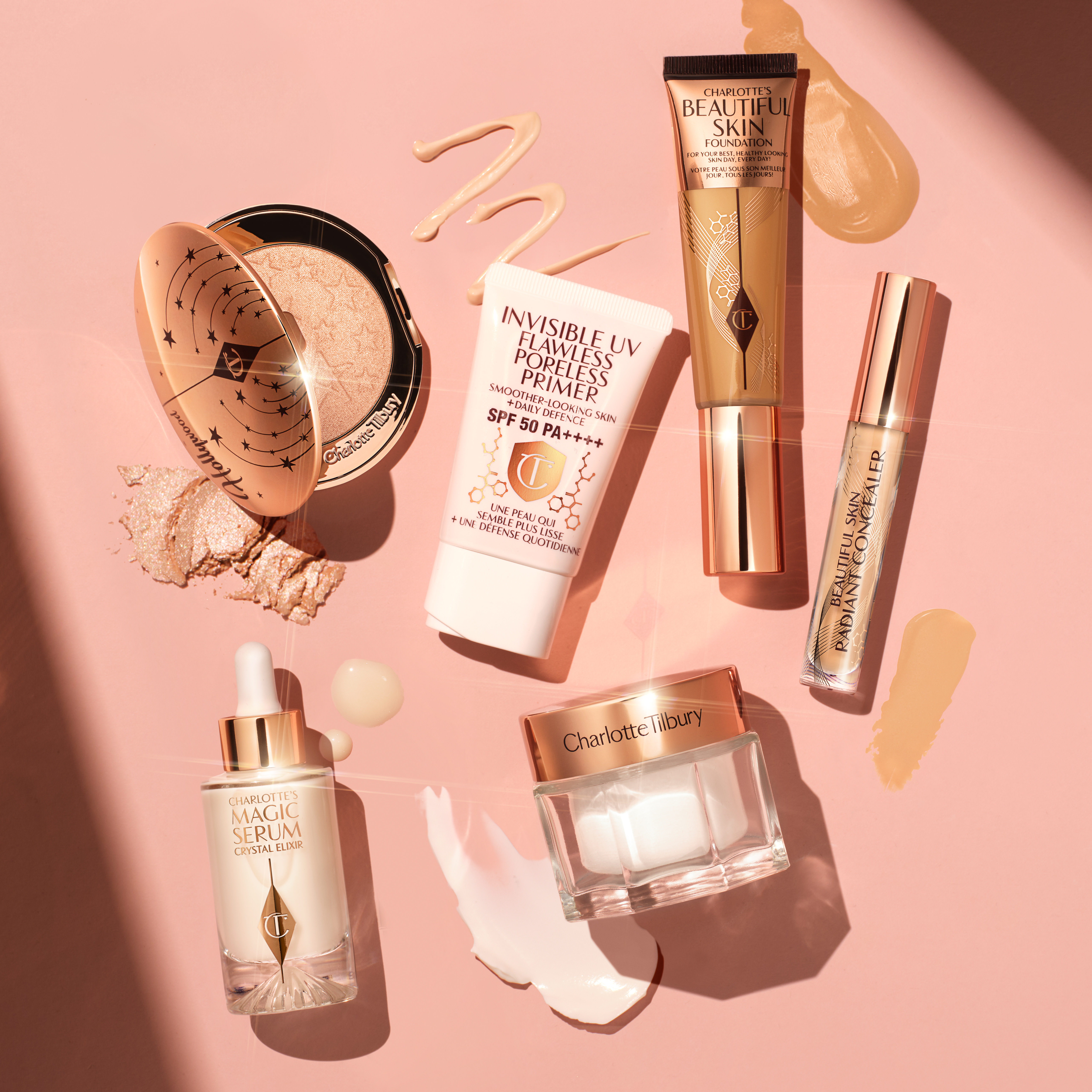 Charlotte's complexion and skincare heroes including Charlotte's Magic Cream and Beautiful Skin Foundation