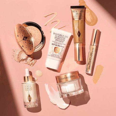 Charlotte's complexion and skincare heroes including Charlotte's Magic Cream and Beautiful Skin Foundation