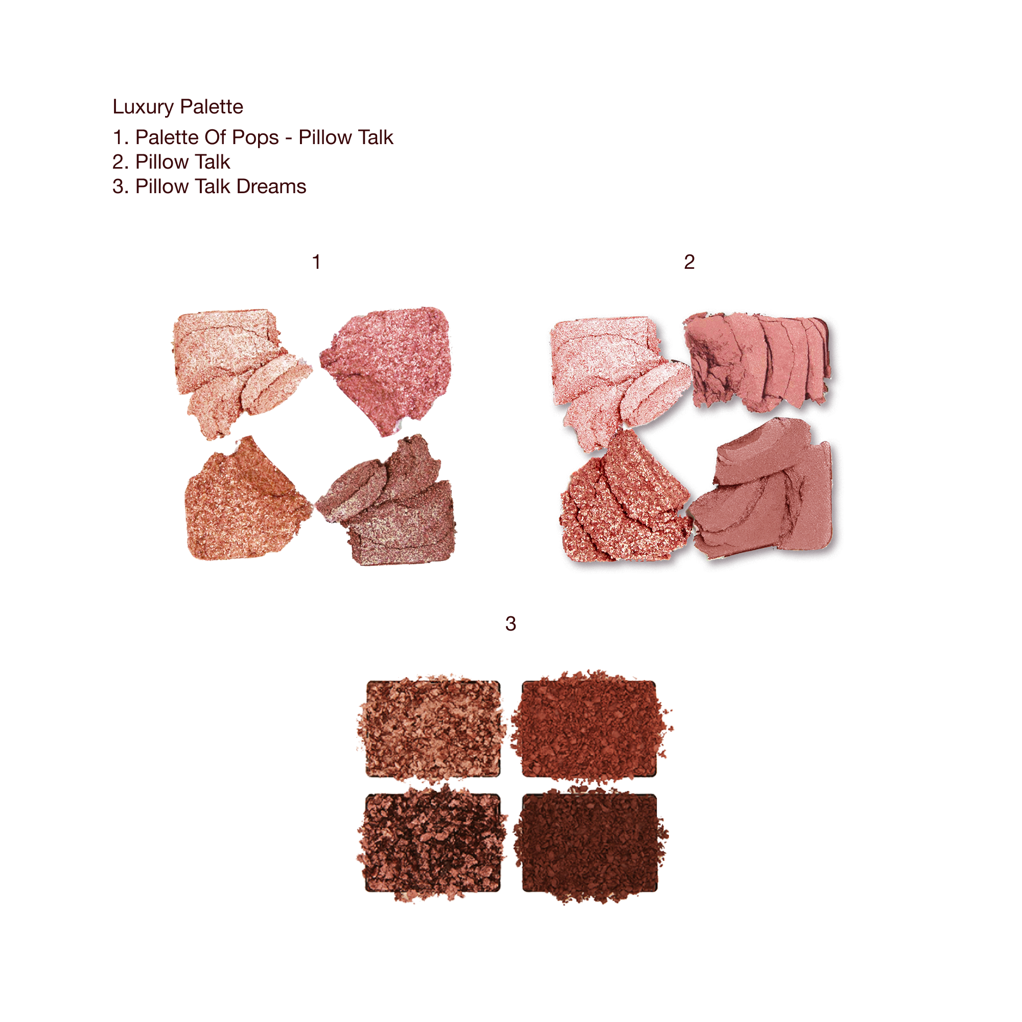 Luxury palette trio Swatches