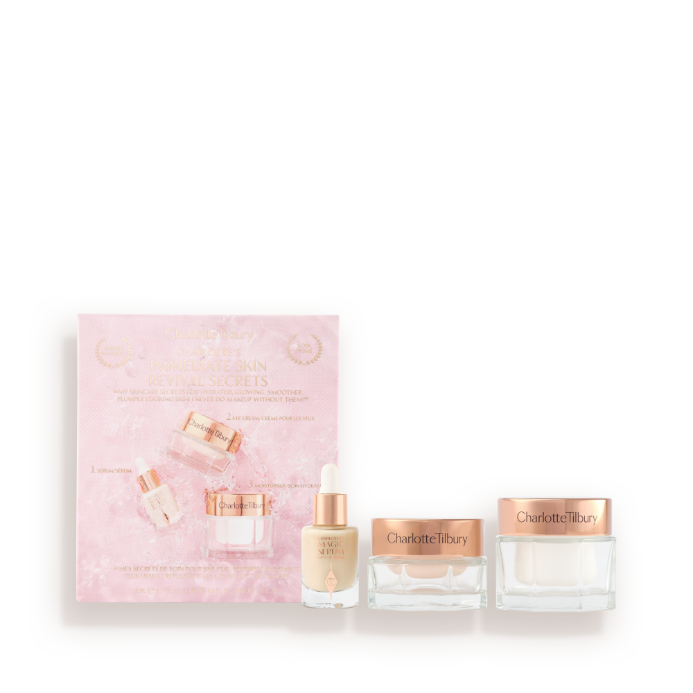 Charlotte's Immediate Skin Revival Secrets: Trío de sérum, crema hidratante y contorno de ojos