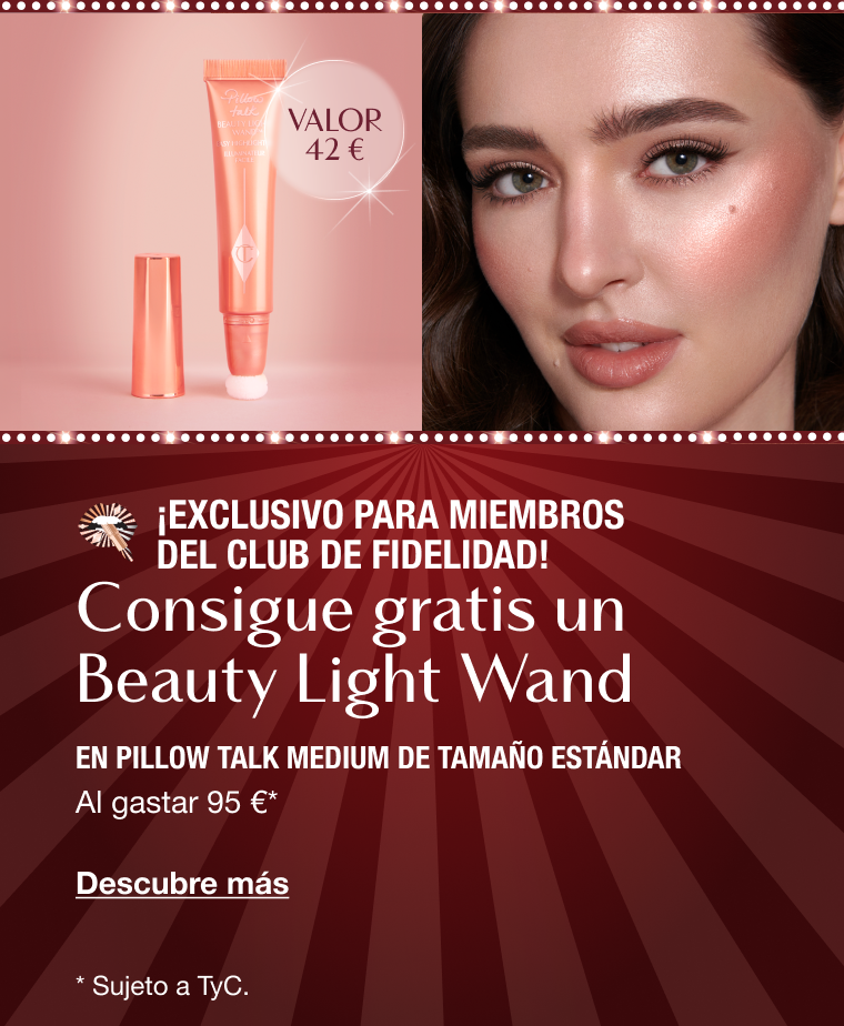 ¡Exclusivo para miembros del Club de Fidelidad!  CONSIGUE GRATIS UN BEAUTY LIGHT WAND EN PILLOW TALK MEDIUM DE TAMAÑO ESTÁNDAR