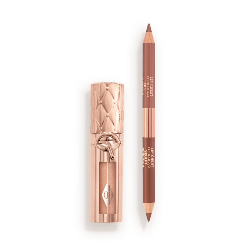 Super Nudes Lip Kit Plumpgasm lip gloss and Lip Cheat Contour Duo