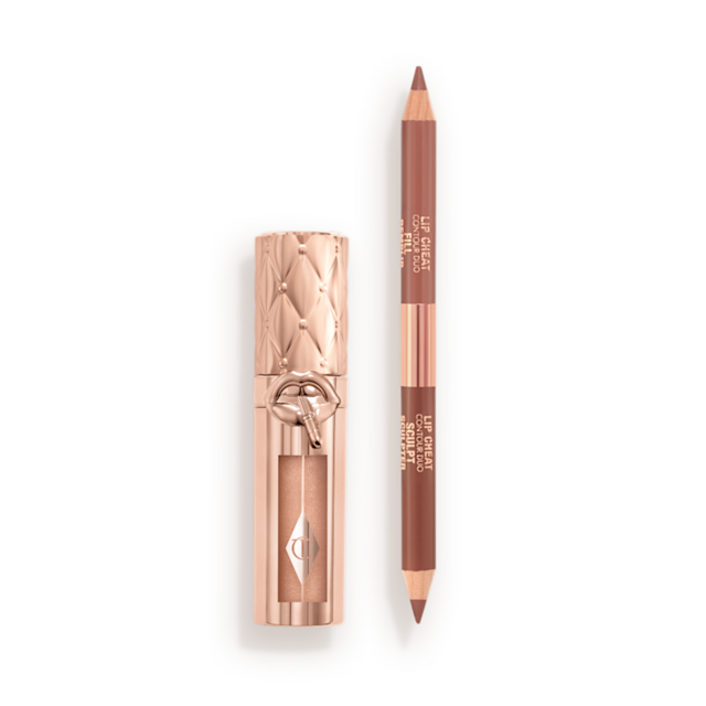 Super Nudes Lip Kit Plumpgasm lip gloss and Lip Cheat Contour Duo