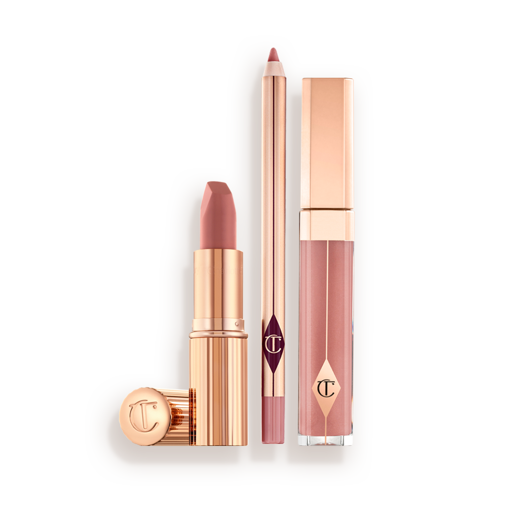 The Pillow Talk Lip Kit - Nude-pink Lipstick, Liner & Gloss | Charlotte Tilbury