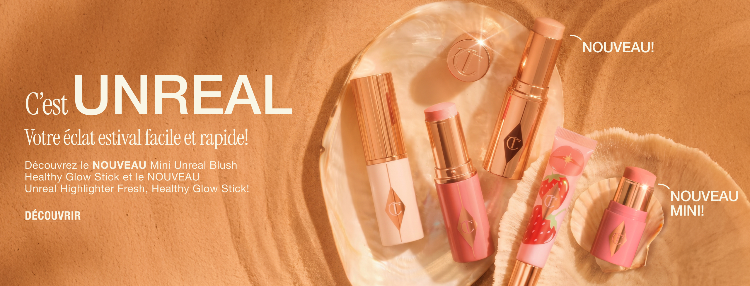 C'est UNREAL Votre éclat estival facile et rapide! Découvrez le NOUVEAU Mini Unreal Blush: votre éclat d'été au format poche, où que vous soyez!