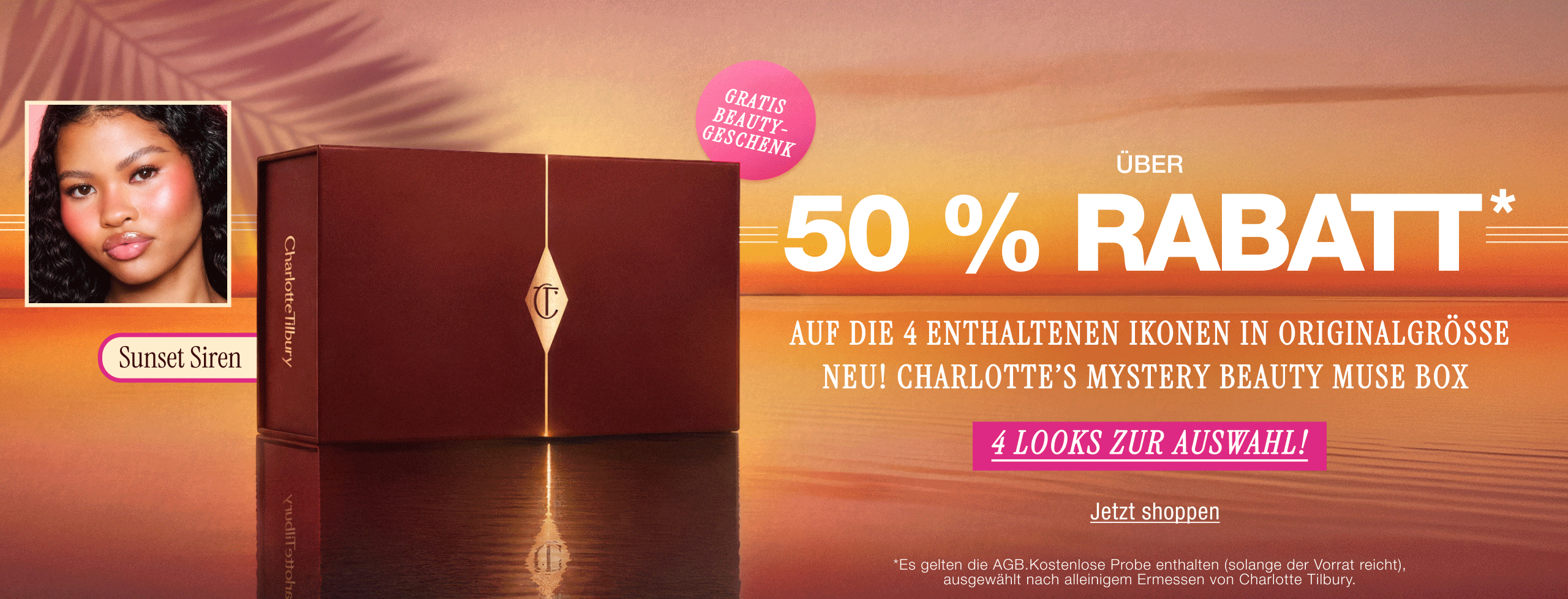 Über 50 % Rabatt* auf die 4 enthaltenen Ikonen in Originalgröße NEU! Charlotte’s Mystery Beauty Muse Box  4 Looks zur Auswahl!  + eine kostenlose Beauty-Probe!