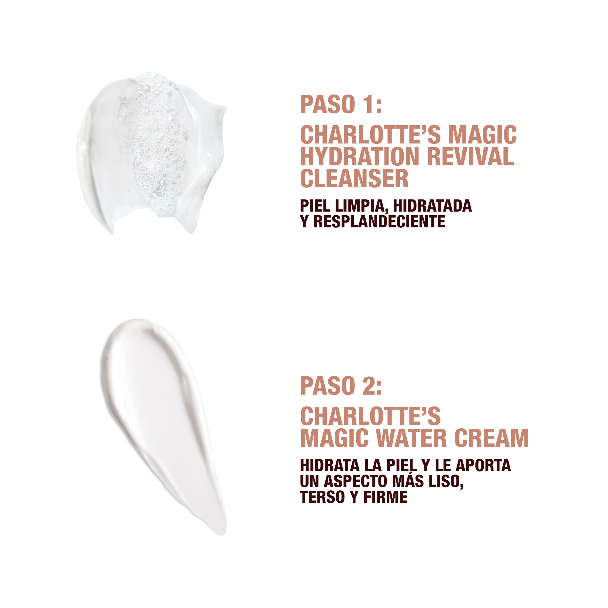 Muestras de la Magic Water Cream y del Magic Hydration Revival Cleanser