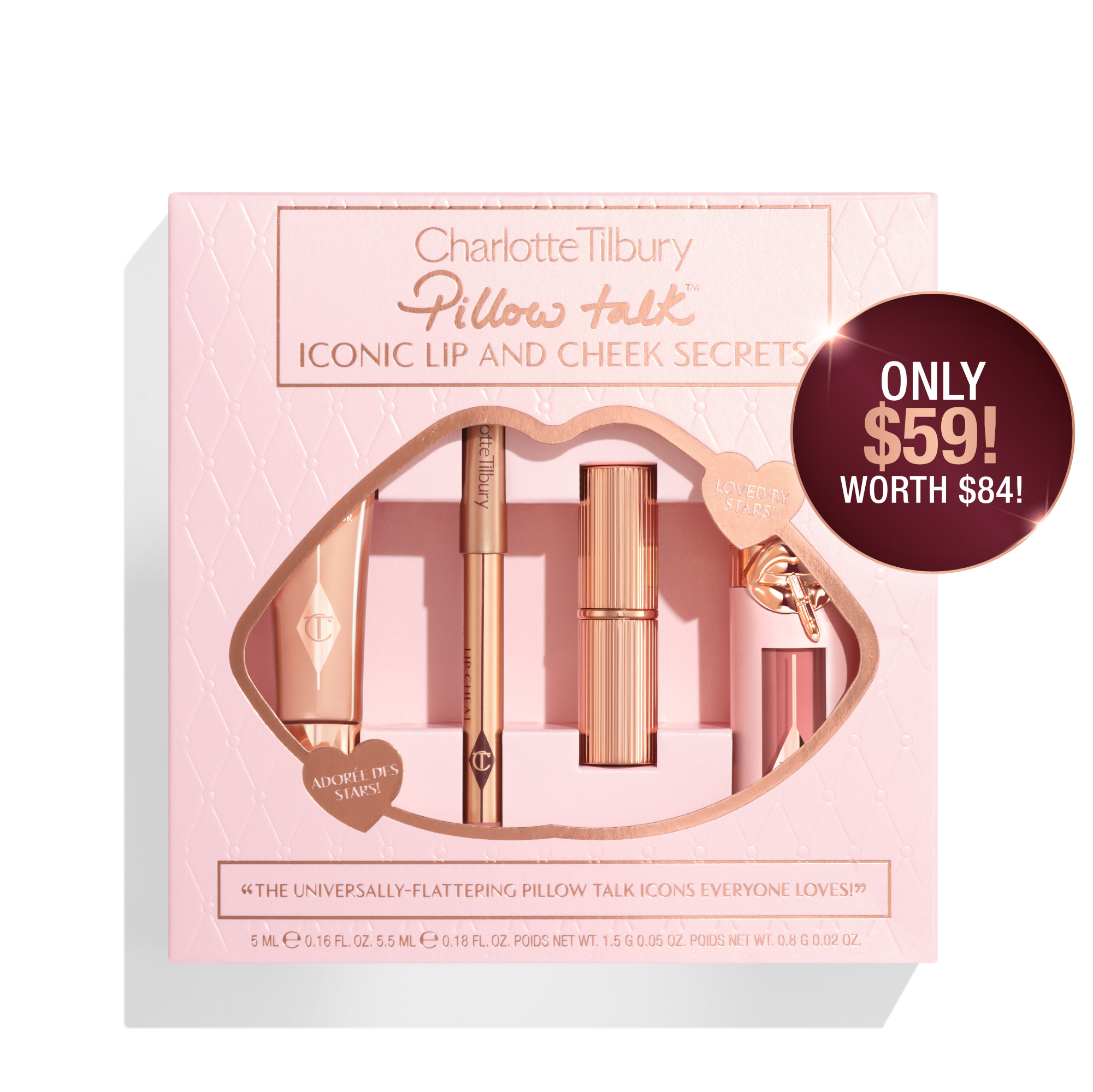 Charlotte Tilbury Pillow Talk Iconic Lip And Cheek Secrets - Pillow Talk