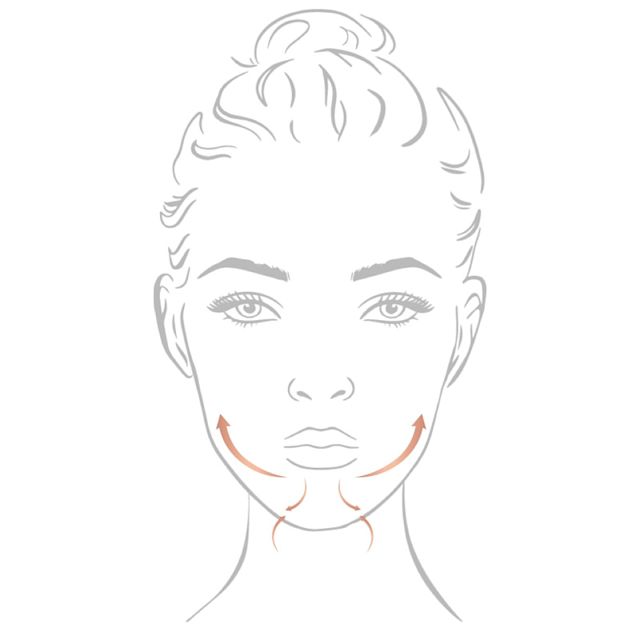 How to apply moisturiser step 3: massage jawline and cheekbones