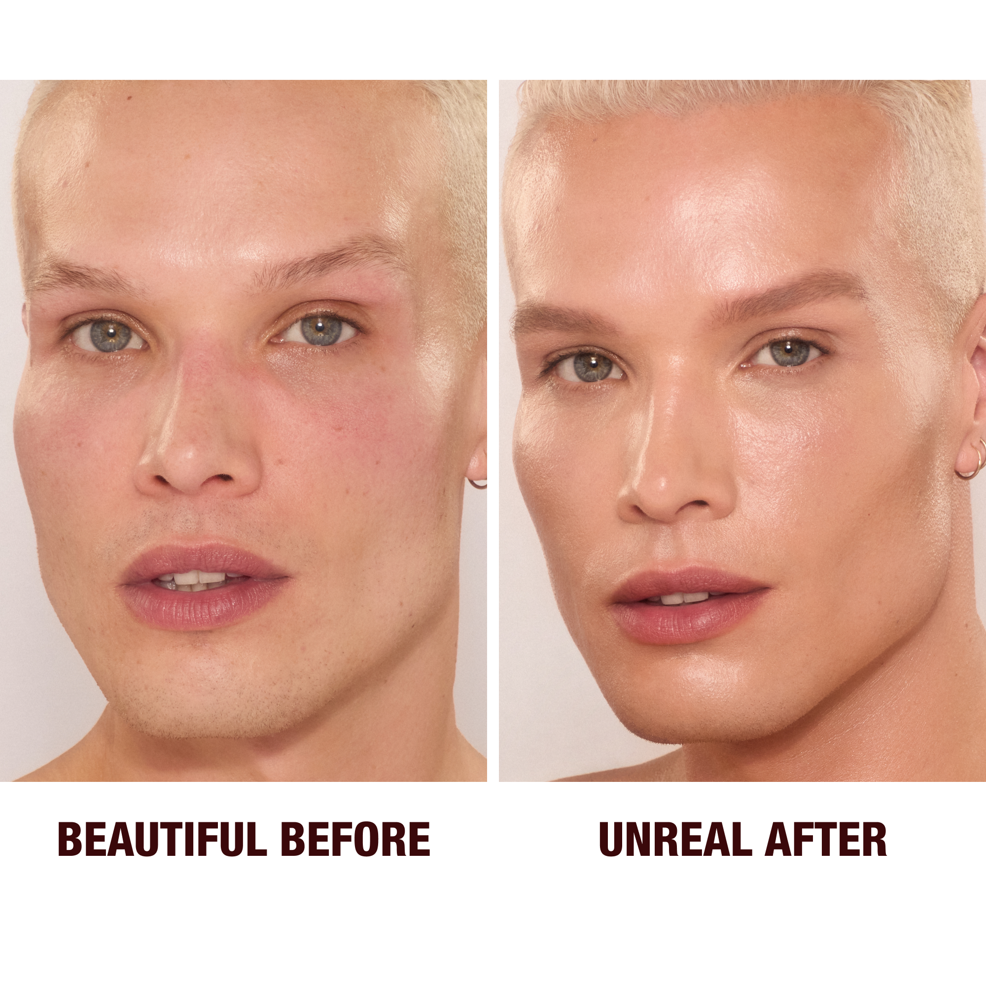 Unreal Skin before and after