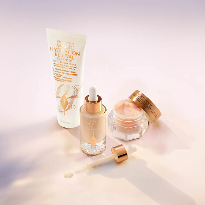 Magic skincare routine cleanse tone moisturise