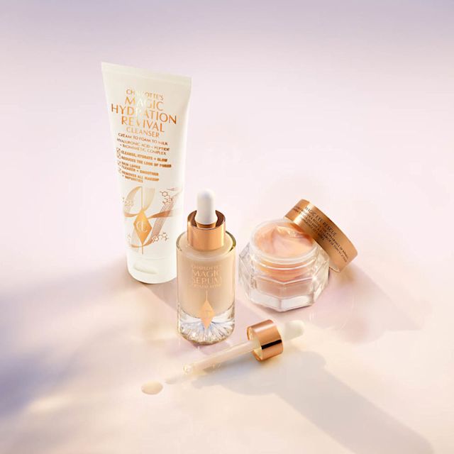 Magic skincare routine cleanse tone moisturise
