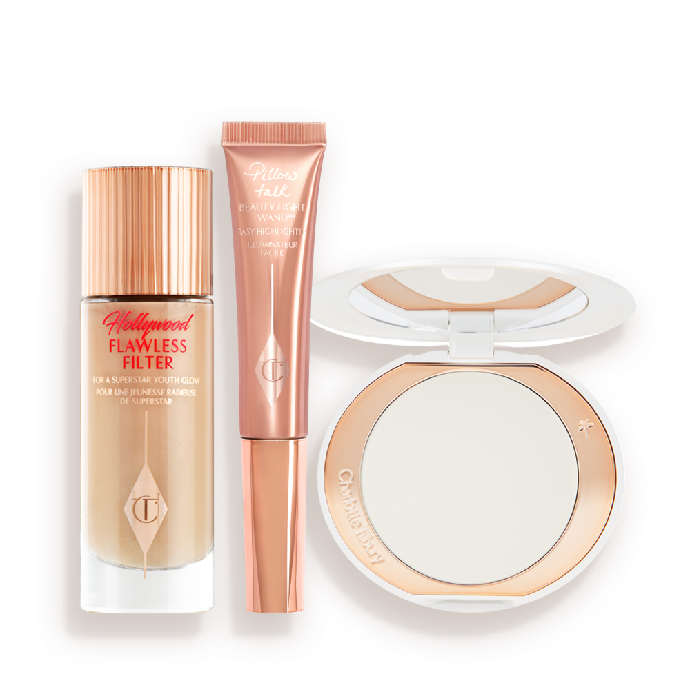 ハイライトプレスドパウダー イルミネーター Charlotte Tilbury Hollywood Flawless Glow & Brighten Trio: Highlighter And