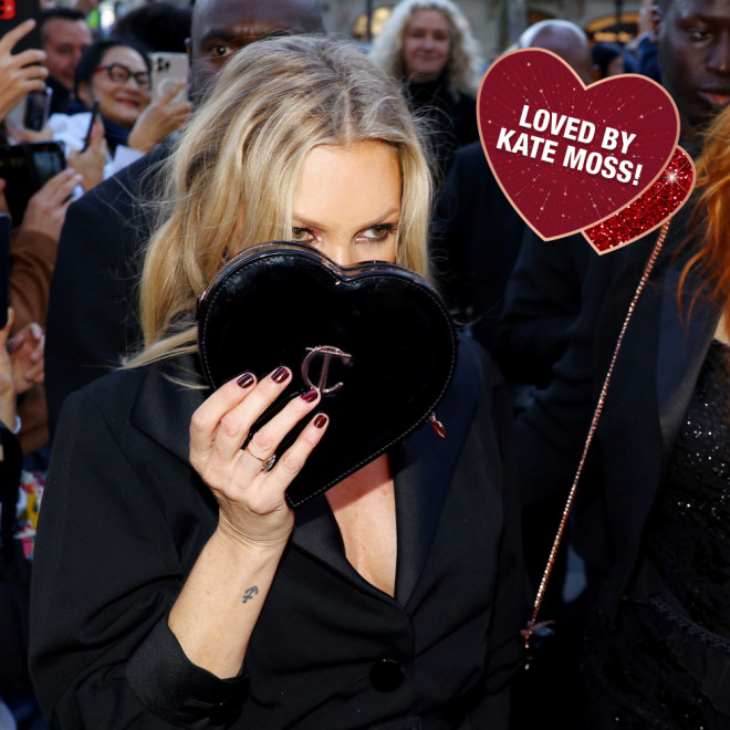 Charlotte's heart shaped bag in black