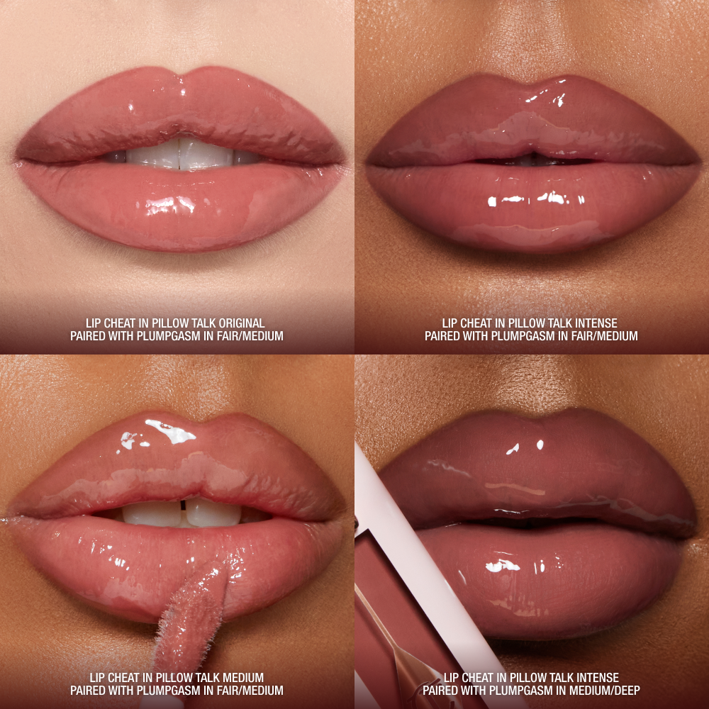 Pillow Talk Plumpgasm paired with Pillow Talk Lip Cheats