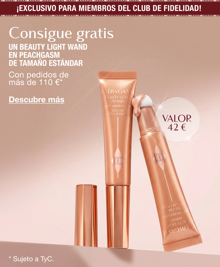 ¡Exclusivo para miembros del club de fidelidad!  "CONSIGUE GRATIS UN BEAUTY LIGHT WAND " EN PEACHGASM DE TAMAÑO ESTÁNDAR